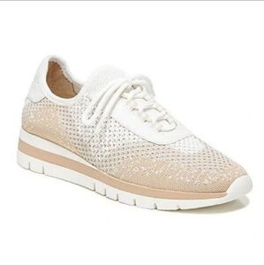 Naturalizer Soul Sneakers Charlie Knit Memory Foam White Walking Shoes 9.5 Wide